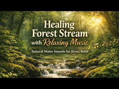 Relaxing Forest Stream Sounds with Calm Music | Nature Ambience for ...