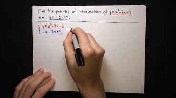 Finding the Intersection of a Line and a Quadratic Function