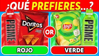 ¿Qué Prefieres? Comida ROJA vs VERDE 🍓🍏