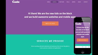 Themeforest template Cuda Single Page Portfolio PSD to HTML5