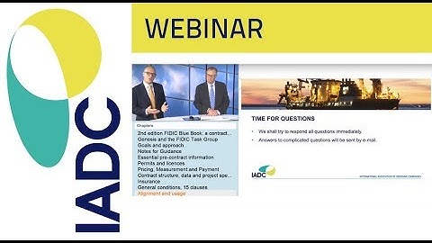 Dredging: Webinar:  Standard Form of Contract for Dredging and Reclamation