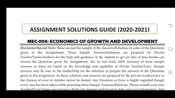 MEC 004 Ignou Solved Assignment 2020-21