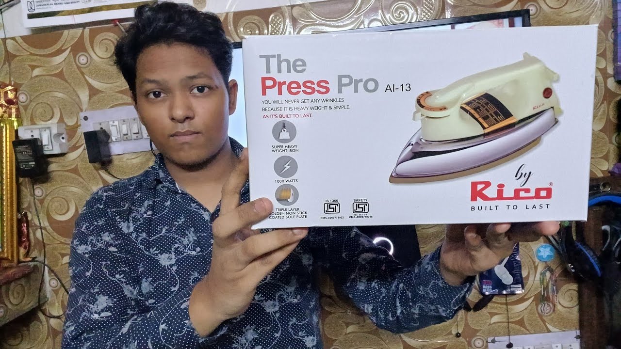 Rico Heavy Weight Japanese Technology 1000 W Automatic Dry Iron (White ...