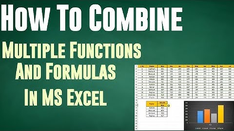 How To Combine Multiple Functions / Formula In Excel | How To Present Data in Graph Form in Excel