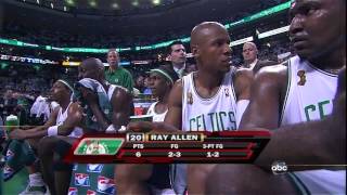 [HD] Ray Allen Highlights 19 points vs Lakers [Game 1 2008 Finals]