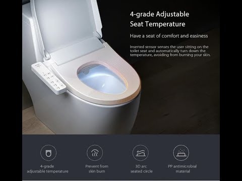 Xiaomi Smartmi Smart Toilet Seat Washlet Elongated Electricbidet Cover Cara Pasang You - Auto Smart Toilet Electric Warm Water Bidet Seat Cover