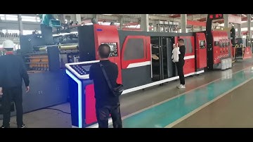 #cartonbox HS-B Pre-feeder 3 colors flexo folder gluer inline machine