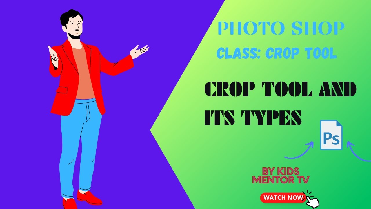 Photo Shop Class 4:Crop Tool and its types.
