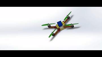 Drone (quadcopter) using Solidworks ASSEMBLY