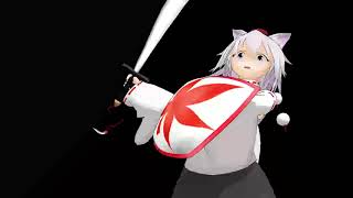 anime wolf girl banging shield
