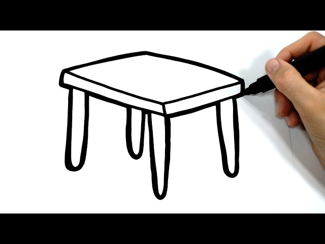 Cómo dibujar una mesa  Dibujos sencillos 