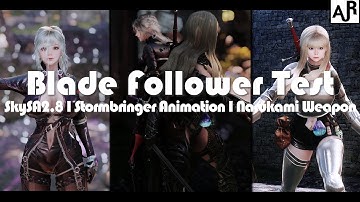 SKYRIM 2022 I Blade Follower Test I SkySA2.8 I Stormbringer Animation I Narukami Weapon