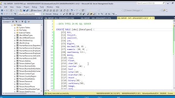 DATA TYPES IN SQL SERVER