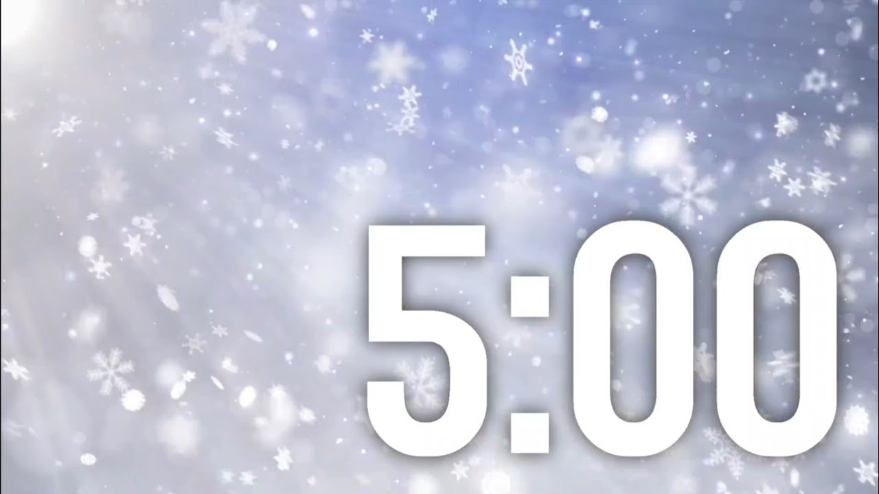 Snowflake Timer 5 Minute Snowflakes Timer with Music - YouTube