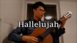 Video thumbnail of "Hallelujah in C major - classical guitar"