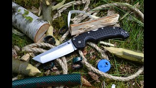 Нож Cold Steel Voyager tanto Large  AUS 10A. Тест / testing