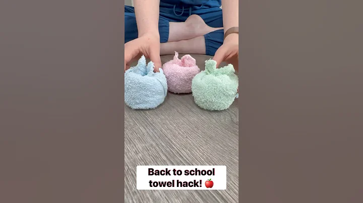 Back to school towel folding hack #homedecor #lifehack #hack #backtoschool