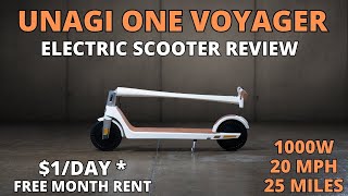 $1+/day Unagi Model One Voyager Escooter - Unboxing, Assembly, Test Ride, and Review - FREE MONTH