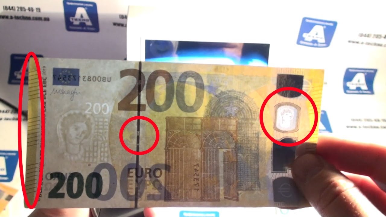 Как отличить 100. Фальшивые евро. Фальшивые 200 евро. 100 Евро фальшивые.