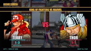 Terry & Rock vs Thor & Akuma (2v2) — King of Fighters vs Marvel | ACFC #034 screenshot 4