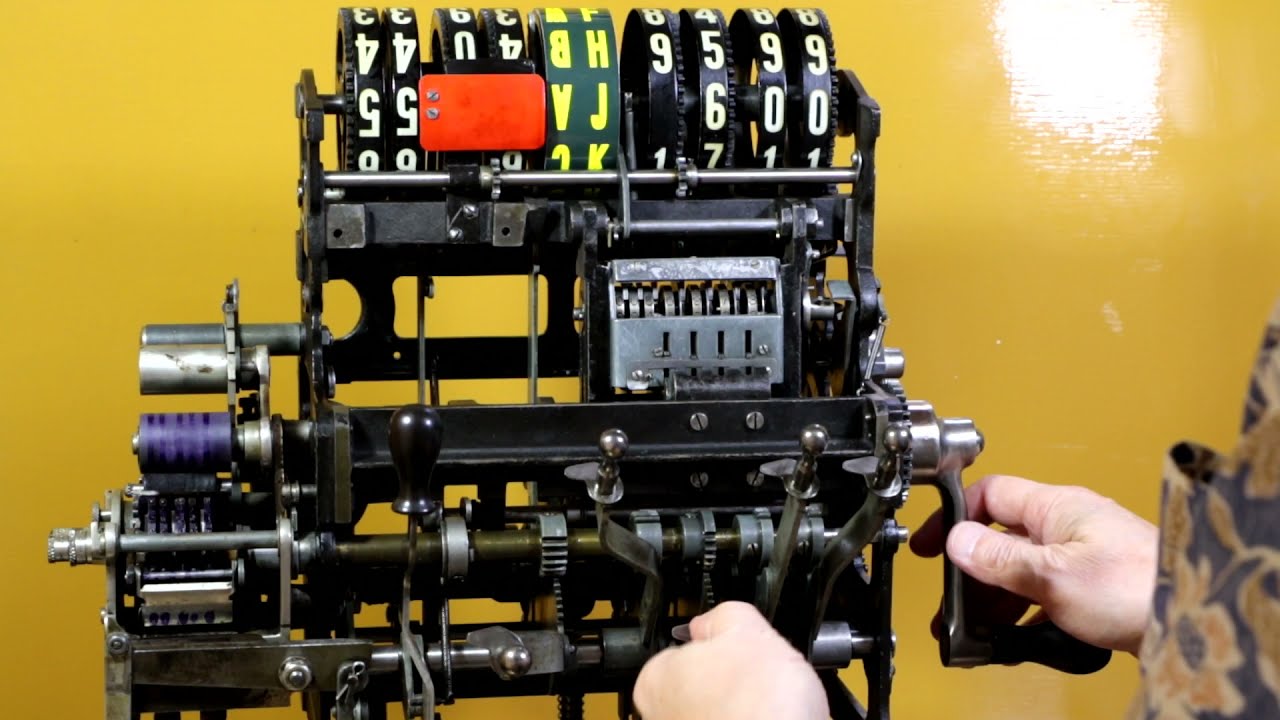 アンティークレジスター　National Cash register 657 National Cash Register Model 657 mechanical operation - YouTube
