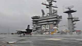 F-35C Lightning Ii Sea Trials Aboard Uss Eisenhower Carrier Catapult Arrested Landings Test