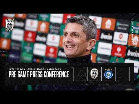 Pregame: Press Conference:  PAOK FC  Vs HJK Helsinki FC – Live PAOK TV