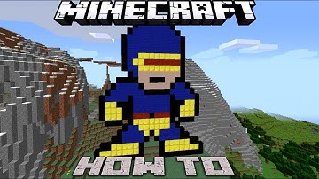 Minecraft: ~8 Bit~ HOW TO : Cyclops ~Marvel~( Tutorial ) /W Killerkev