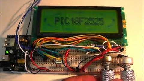 PIC18F2525 with Everbouquet MG2406B runing A/D conversion demo