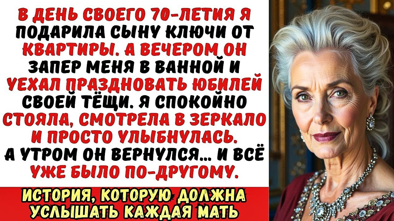 Мой сын запер меня в ванной и уехал праздновать юбилей тёщи. Но я…