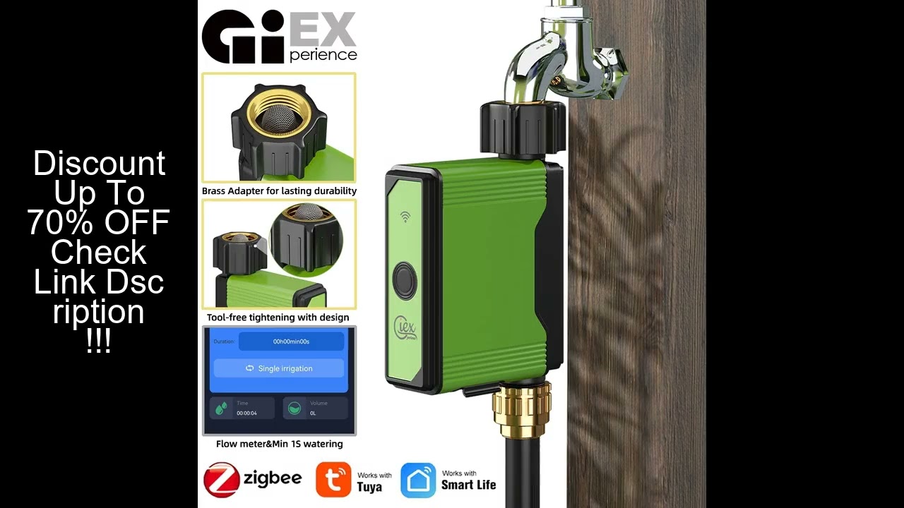 ZIGBEE WIFI Garden Watering Timer Smart Sprinkler Drip Irrigation System Built-in Water Flow Recorde