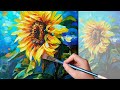 Easy flowers / Acrylic painting/ how to paint Sunflower /아크릴화 /tutorial for beginner/ #24