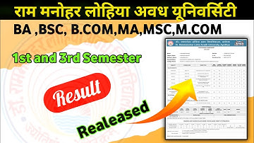 Rmlau Result 2023 Released BA  B.Sc B.com /how to check/ go Description  link #rmlau #result