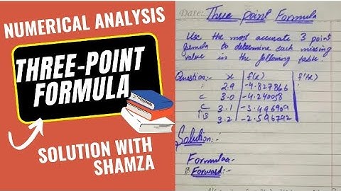 Three point differentiation formula | Numerical differentiation | 3-point Formula #viral #video