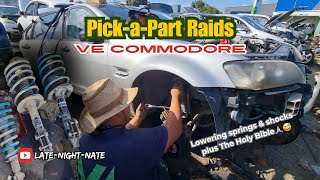 Pick-a-Part raids - VE Commodore lowering springs & shocks - Sunday Funday