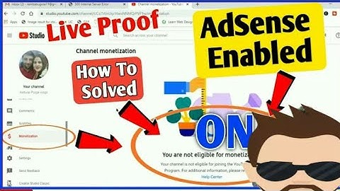 liveproof How to re enable disabled adsense on youtube studio, you are not eligible for monetisation