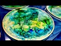 #1141 Easy Gorgeous Shimmery Resin Coasters Using Alcohol Inks