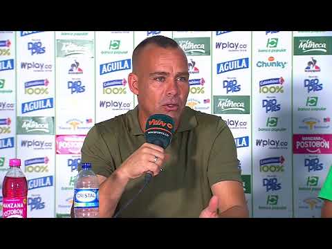 Rueda de prensa del Deportivo Cali tras el partido frente a Cortuluá