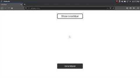Snackbar/Toast HTML | CSS | JS