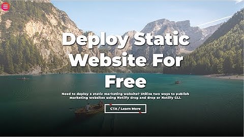 Deploy Static Website For Free | Drag and Drop or CLI
