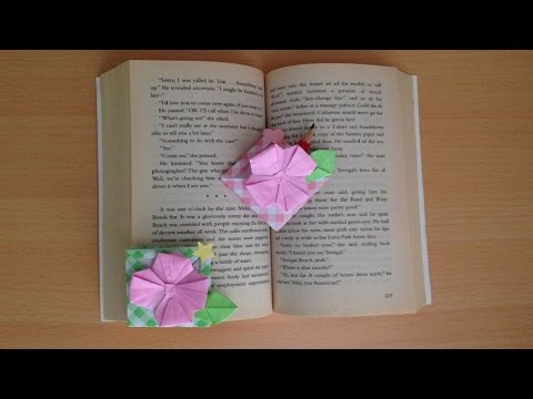 折り紙 花のバスケット しおり 簡単な折り方 Niceno1 Origami Flower In The Basket Bookmark Youtube