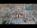 Drone footage of Karnak temple in Luxor, Egypt