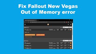 Fix Fallout New Vegas Out of Memory error