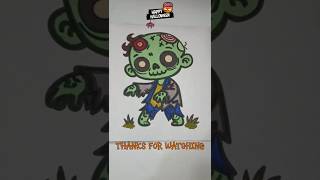 Coloring a Zombie Halloween Bold and Easy Zombie Coloring Page