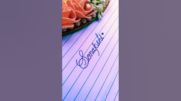 Writing a name "Sonakshi" #shorts #beautifulwritingshorts