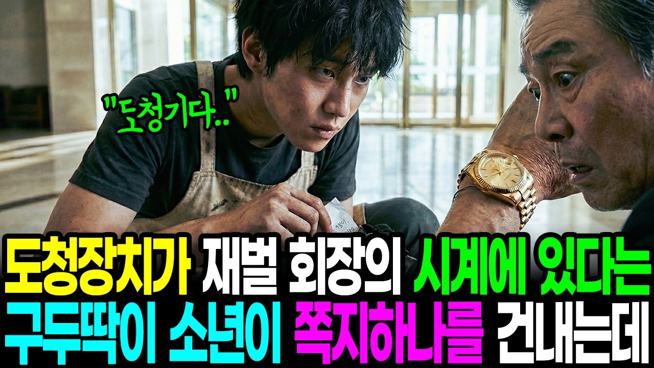 [시니어사연] 도청장치가 재벌 회장의 시계에 있다는 구두딱이 소년이 쪽지하나를 건내는데