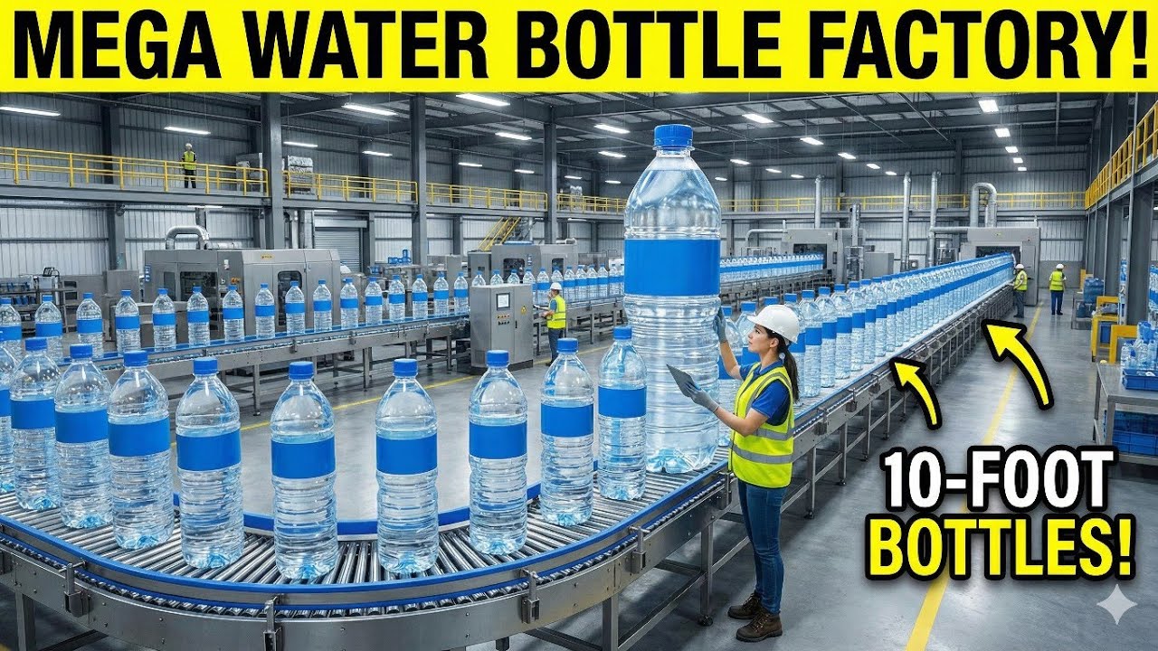How Plastic Water Bottles Are Made | Mega Factory Full Process 😱 - YouTube