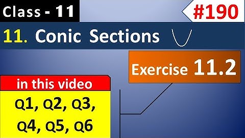 Ex 11.2 Class 11 Q1, Q2, Q3, Q4, Q5, Q6 (Parabola) | Conic Sections Class 11 | Ch 11 Maths Class 11