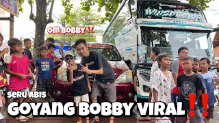 terbaru ‼️ ketika pesona goyang bobby viral hibur kita semua depan mobil basuri & bus winspector ‼️