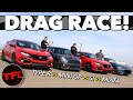 DRAG RACE: Which Of These Four Performance Cars Can Beat the 2020 Honda Civic Type R?
